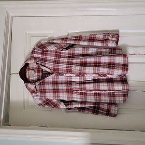 Vintage Pink Rose womens blouse, size L